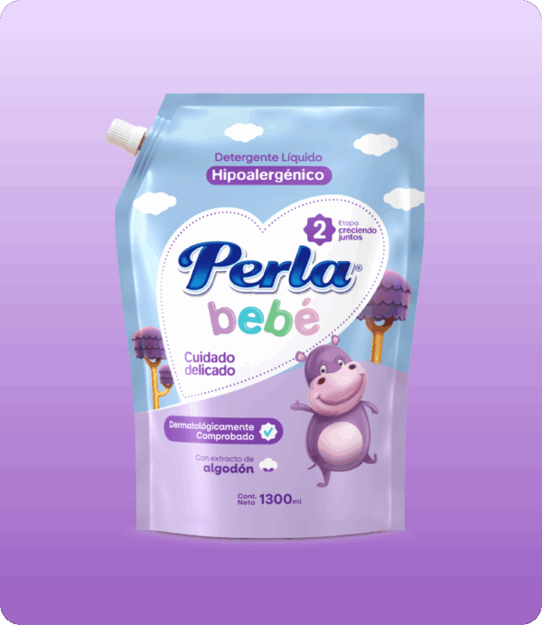 Perla Bebé Detergente Líquido Hipoalergénico con extracto de algodón